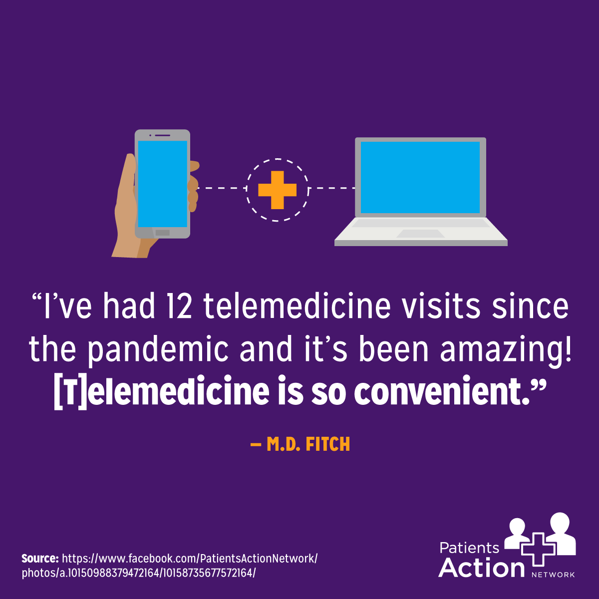 I've had 12 telemedicine visits since the pandemic and it's been amazing! [T]elemedicine is so convenient.